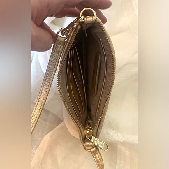 Michael Kors Gold Sequin and Leather Wristlet - Picture 5 of 8